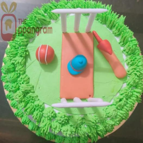 Order Veg Cricket Theme Cake Online @ Rs. 2519 - SendBestGift